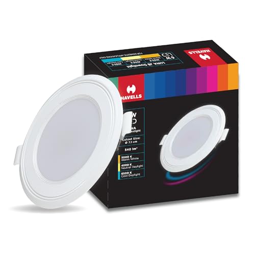 Havells Luna 6W Downlight Round Cool Day Light 3 inch Cutout Rs. 113
