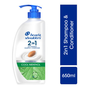 HEAD & SHOULDERS Cool Menthol 2-in-1 Anti-Dandruff Shampoo + Conditioner (650 ml)