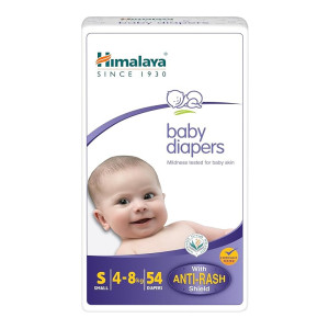 Himalaya Baby Taped Diapers, Small (4-8 kg), 54 Count