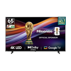 Hisense 164 cm (65 inches) E6N Series 4K Ultra HD Smart LED Google TV 65E6N