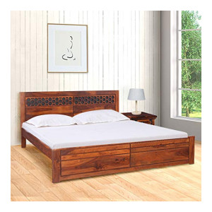 HomeTown Amara Sheesham Wood Queen Bed