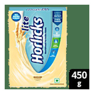 Horlicks Lite High Protein Zero Added Sugar Badam Flavour 450g