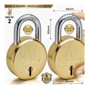 HOZIL Lotus Design Hardened Shackle Double Locking 8 Levers Padlock