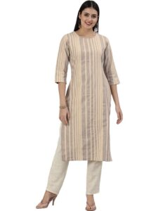 Hritika Strip Cotton Blend Kurta HRK005 Deal Rs. 269