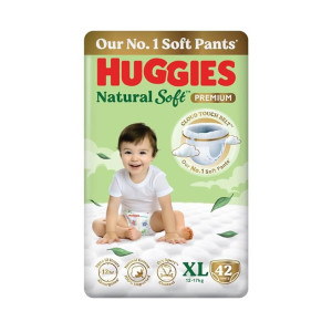 Huggies Natural Soft Premium Diaper Pants XL (12-17 Kgs)