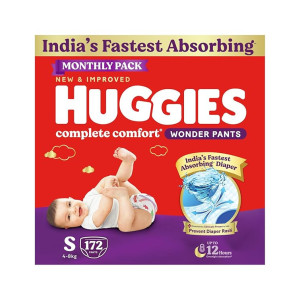 Huggies Complete Comfort Wonder Pants Diapers Small (S), 172 Count