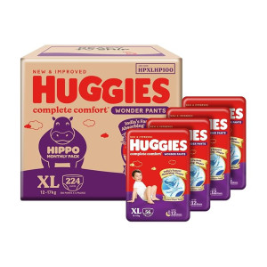 Huggies Complete Comfort Wonder Pants Diapers Extra Large (224 Count)