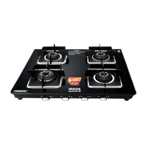 INALSA Premium Slim Gas Stove with 4 Burners & Glasstop (Dazzle Infini 4B)