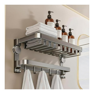 India’s First Suction Cup Towel Holder for Bathroom – No Drill, Heavy Duty, 24 Inch