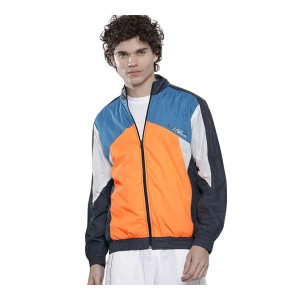 The Indian Garage Co Men Regular Fit Colorblocked Wind Cheater