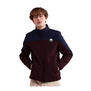 The Indian Garage Co Men Regular Fit Colourblocked Bomber Jacket