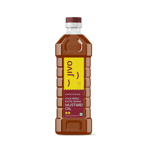 JIVO Cold Pressed Kachi Ghani Chemical Free Mustard Oil, 1 Litre