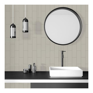 Johnson Ceramic Wall Tile 100×302 mm Oatmeal Glossy Finish