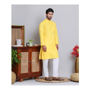 Jompers Men Cotton Blend Kurta Pyjama Set