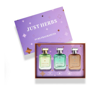 Just Herbs Pure Fragrances Energising & Relaxing Trio Perfume Set