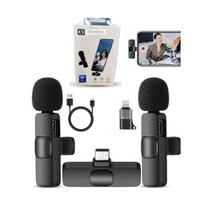 K9 Dual Wireless Microphone (2 Mics) for Mobile