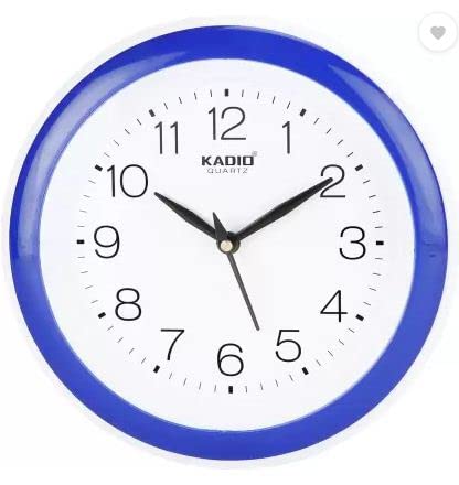 Kadio Analog Wall Clock 20cm Blue Glass Rs. 168 Deal