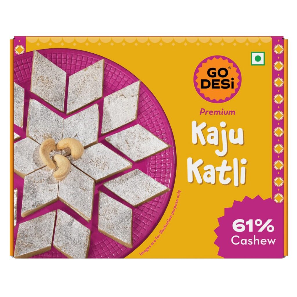 GO DESi Kaju Katli 180/200g Rs.230