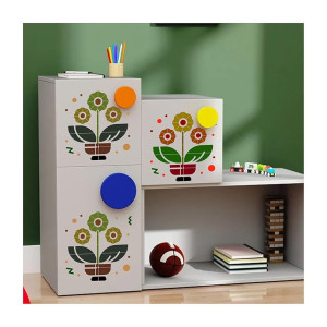 Kayra Decor Flower Pot Wall Painting Stencil 12×12 inch
