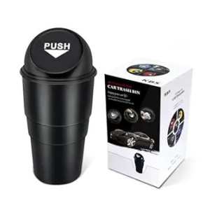KBS Multi-Purpose Mini Trash Can with Black Push-Lid