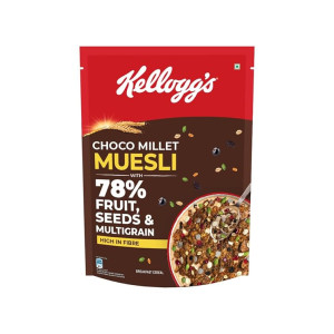 Kellogg’s Choco Millet Muesli with 78% Fruit, Seeds & Multigrain | High in Fibre