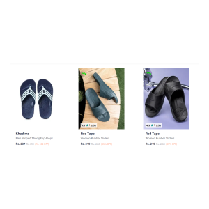 Flip-flops from Khadims, Action, Liberty & More