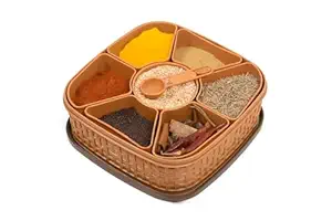 Deal Alert Masala Spice Box Set 7 in 1 Brown Rs 94