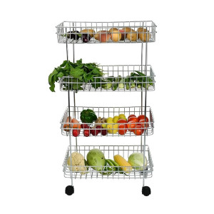 Portable Modern Kitchen Storage Trolley (4 Shelf)