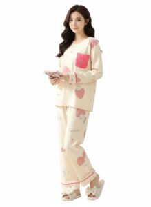 Korean Women’s Night Suit Pajama Set