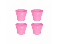 Kraft Seeds Pink Flower Planters Pack of 4 Rs. 149