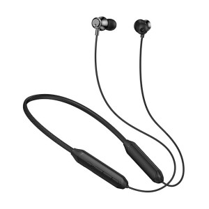 Kratos Black Bluetooth Neckband with 55 Hrs Playtime, Deep Bass, HD Calls