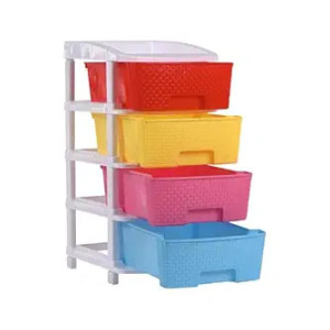 Kuber Industries 4-Layer 73 Ltr Plastic Drawer Storage Organiser