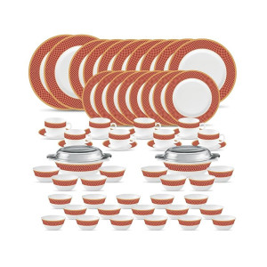 La Opala Diva Sovrana Collection Opal Glass 62 pcs Dinner Set
