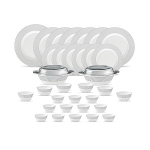 La Opala Diva Velvett Collection Opal Glass Dinner Set (35 pcs)