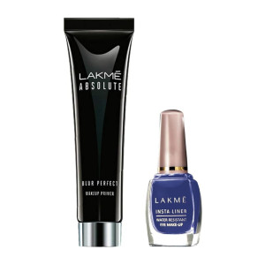 Lakmé Absolute Blur Perfect Makeup Primer & Insta Eye Liner Blue