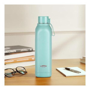 Larah by Borosil 700 ml Cube Insulated Stainless Steel Water Bottle