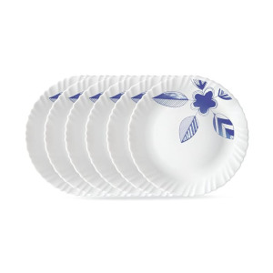Larah by BOROSIL Morning Glory Opalware Plate Set (10 inch)