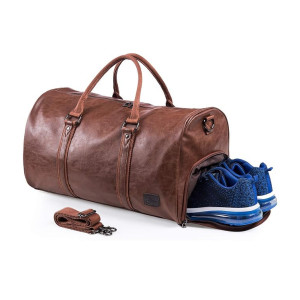 Leather Travel Duffel Bag Brown at Rs2494 | Amazon Deal