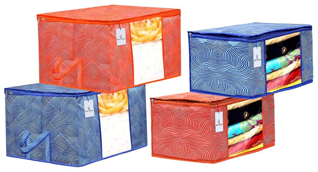 Deal Kuber Industries Leheriya Printed Saree Cover & Storage Bag Set Rs. 209