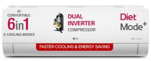 LG 1 Ton 4 Star DUAL Inverter AC – EMI