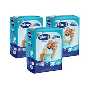 Liberty Popular Adult Diapers, Medium Size, High Absorbency