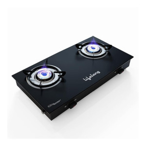 Lifelong 2 Burner Gas Stove Manual Ignition Cooktop, ISI Certified & LPG Compatible