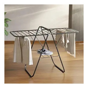 Lifelong Foldable Cloth Drying Stand with Iron Frame & Anti-Skid Legs