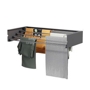 Lifelong Foldable Wall Mounted Heavy Duty Metal Cloth Drying Rack