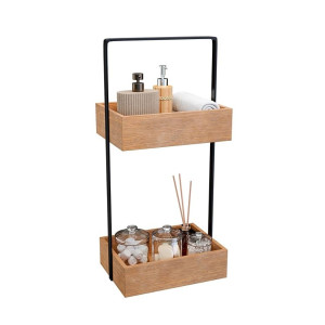 Lifelong Multipurpose 2-Tier Bamboo Organiser for Makeup, Perfume & Toiletries