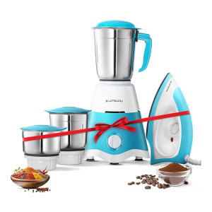 Longway Super Dlx Mixer Grinder (700W) + Kwid 1100W Dry Iron Combo