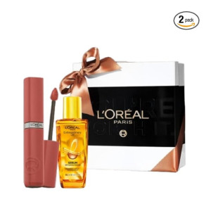 L’Oreal Paris You’re Worth it Gift Box with Liquid Lipstick and Hair Serum