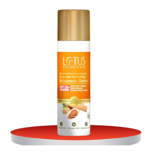 Lotus Botanicals SPF 50 PA+++ Sandalwood & Hyaluronic Acid Glow & Hydrating Sunscreen Serum