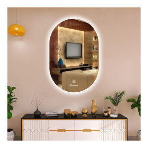 LUPPRA 12x18in Capsule Touch-Sensor LED Wall Mirror