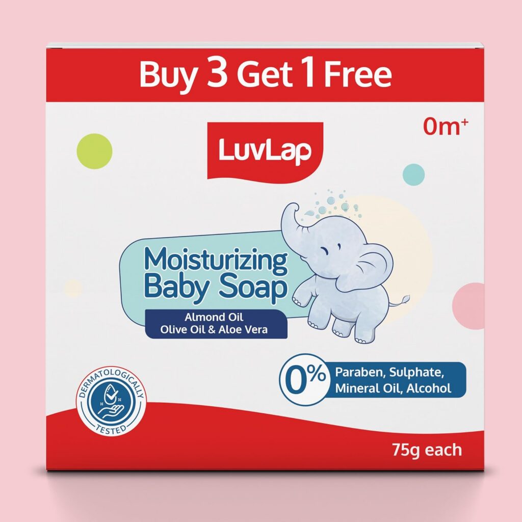 LuvLap Baby Soap Deal Buy 3 Get 1 Free Rs. 99
